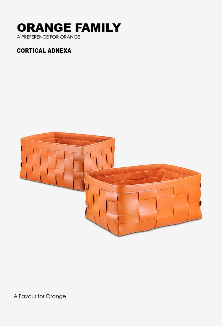 Modern Style Storage Basket Toy Organizer Box Recycled Leather Large