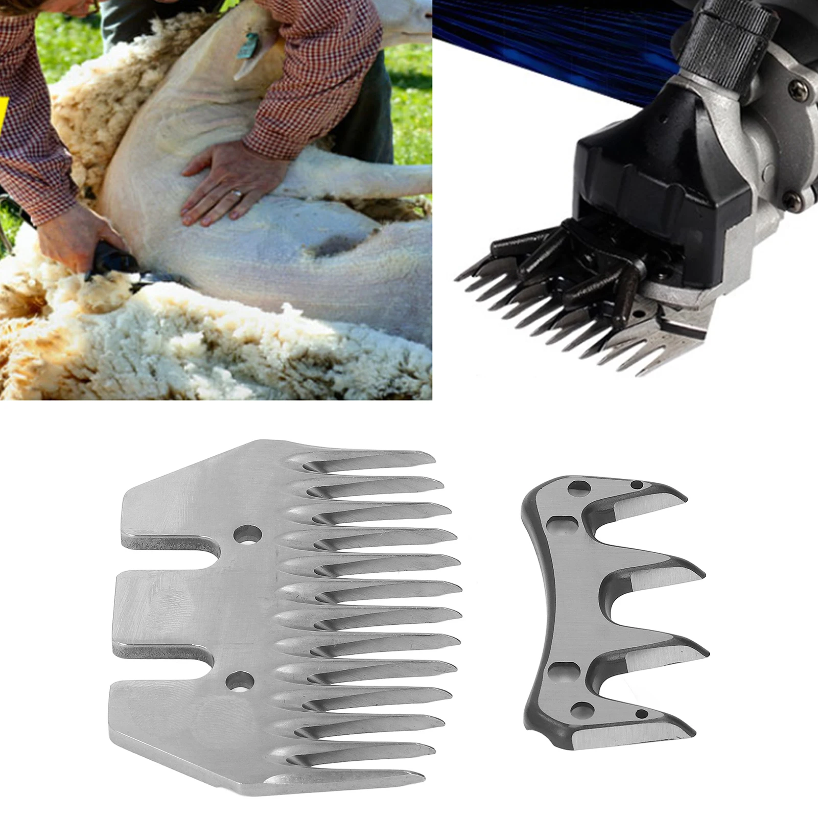 Hair Clipper Blade Sheep Shears Blade Straight 13 Tooth Electric Wool Cutter Goat Clipper Scissor Replacement Part