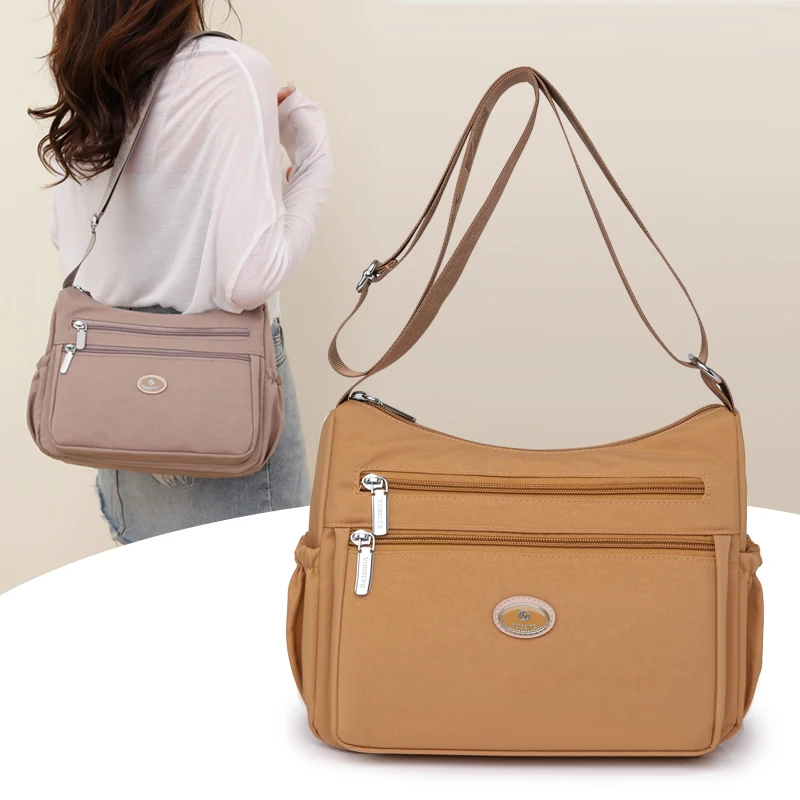 

7 color Cloth Crossbody Ladies Casual Shoulder Bag Nylon Waterproof Handbag Daily or Women Shopping Travel Messengerbag