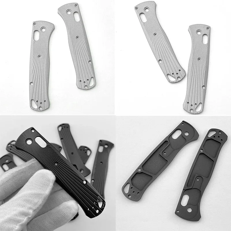 Aibote Aluminum Alloy Handle Scales For Benchmade Bugout 535 Knife - Black Replacement Grips