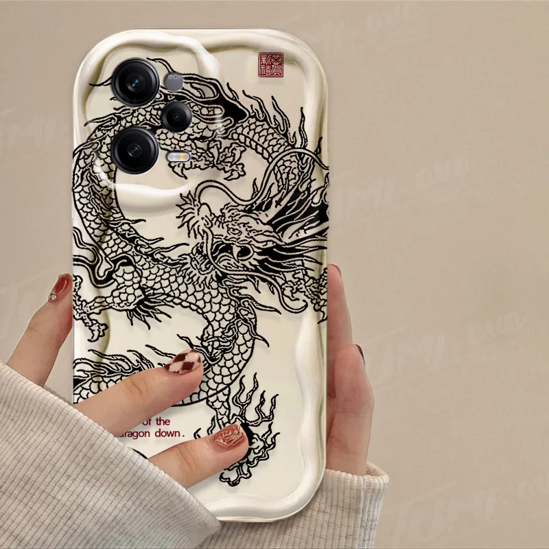 Luxury Clear Case with Chinese Dragon Design