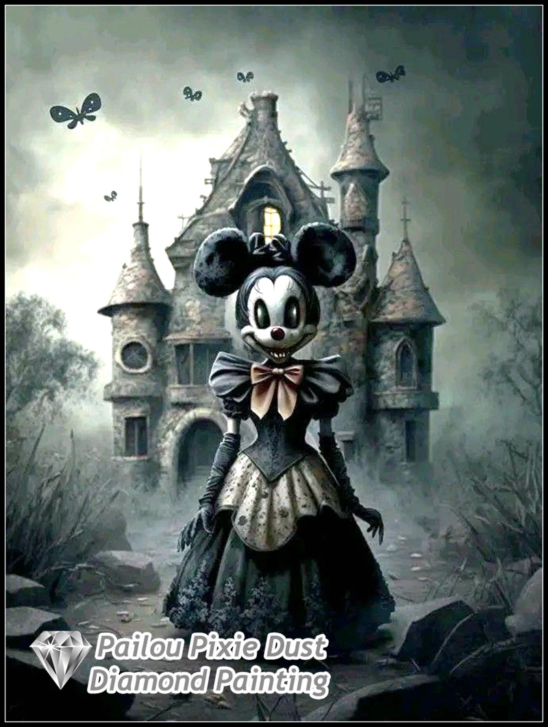 ゴシックダークミッキーとミニーマウス AB ダイヤモンド塗装ホラーリロ