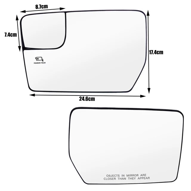 لفورد F-150 F150 2004 2005-2014 بيك اب ساخنة الجانب الأيسر الأيمن مرآة الزجاج محدب زاوية واسعة الجناح مرآة استبدال الرؤية الخلفية