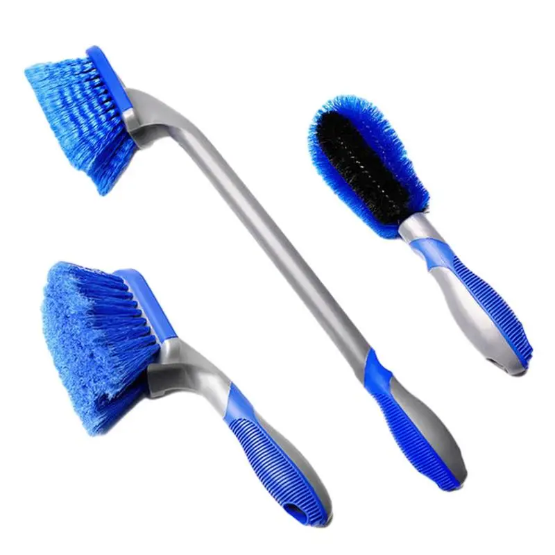 

Car Wheel Cleaning Brush With Spokes Long Handle Car Wash Equipment For RV SUV Automobiles Truck & Bicycles Car Accessories