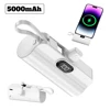 Mini Capsule Power Bank 5000mah Fast Charging Hidden Dual Interface Portable Mobile External Battery For iPhone Android 4