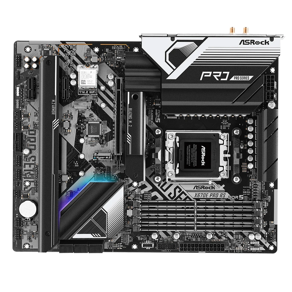 ASROCK X670E Pro RS マザーボードは、AMD X670ソケットAM5 Ryzen 9