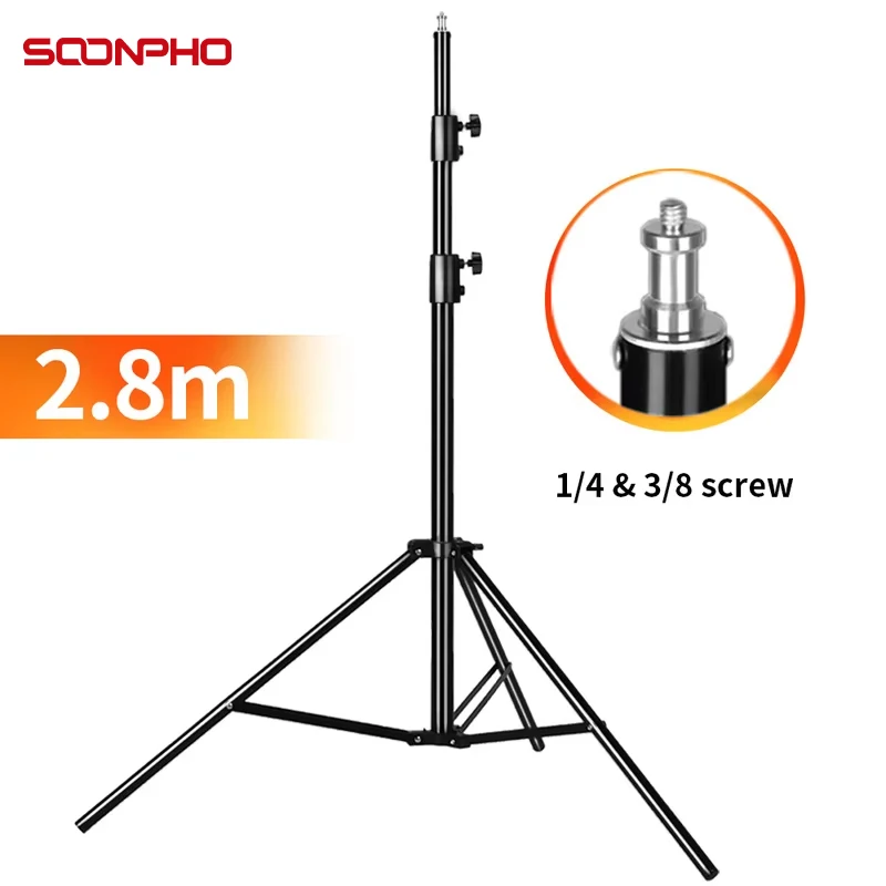 Light Stand Photographic Light Stand 280cm 2.8m Heavy Duty Video Studio Light Tripod Support Stand For Softbox Lamp Holder LED Light Flash