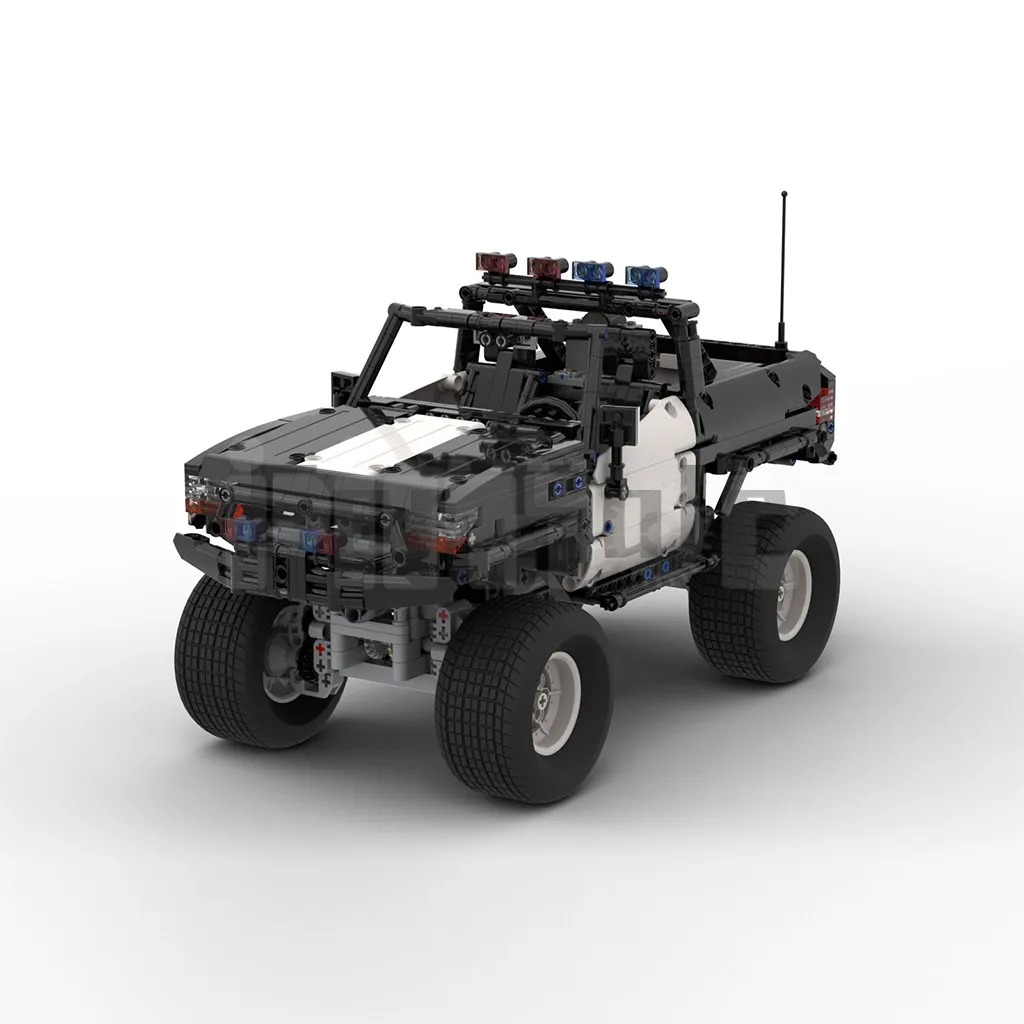 

MOC-25336 полицейский Пикап 4x4 RC от Filsawgood & Steelman14a, модель строительного блока, сращенная электрическая игрушка, пазл, подарок для детей