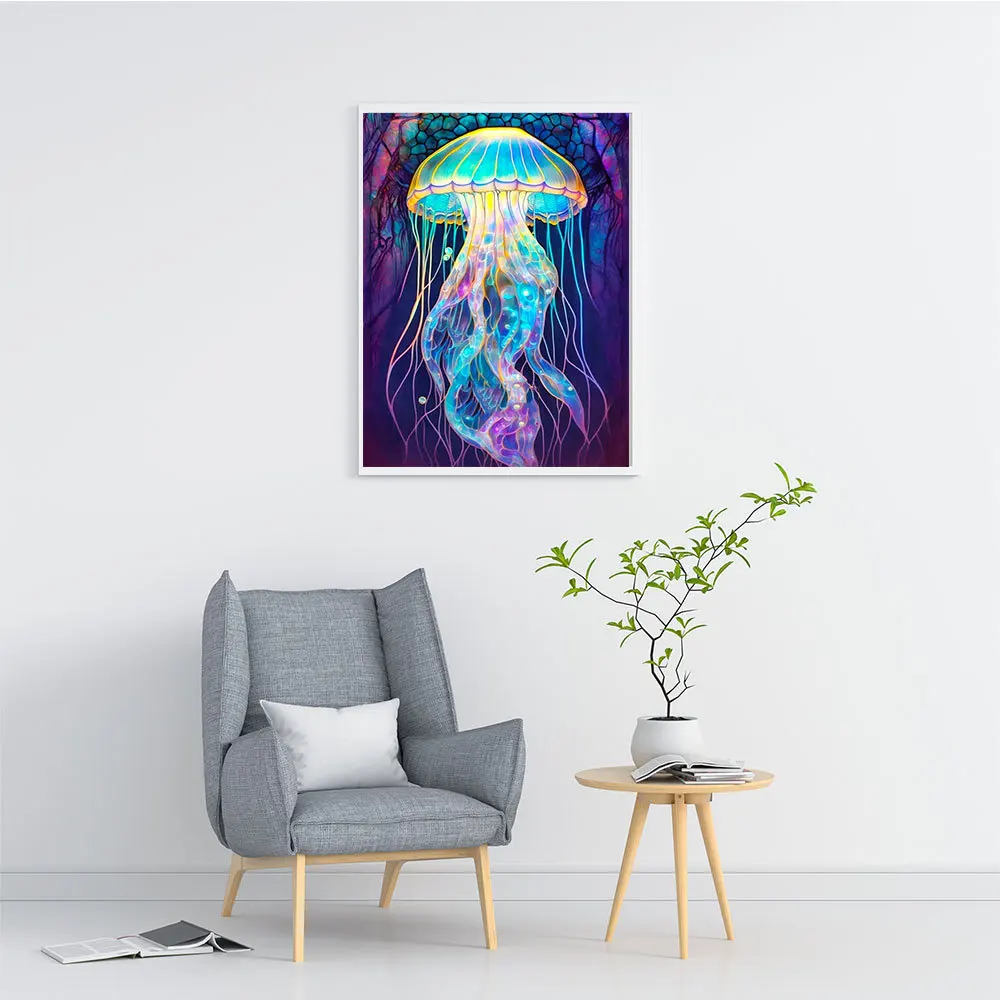 Colorful Jellyfish With Special Shape Diamonds  Animal Diamond Painti– Diamond  Paintings Store