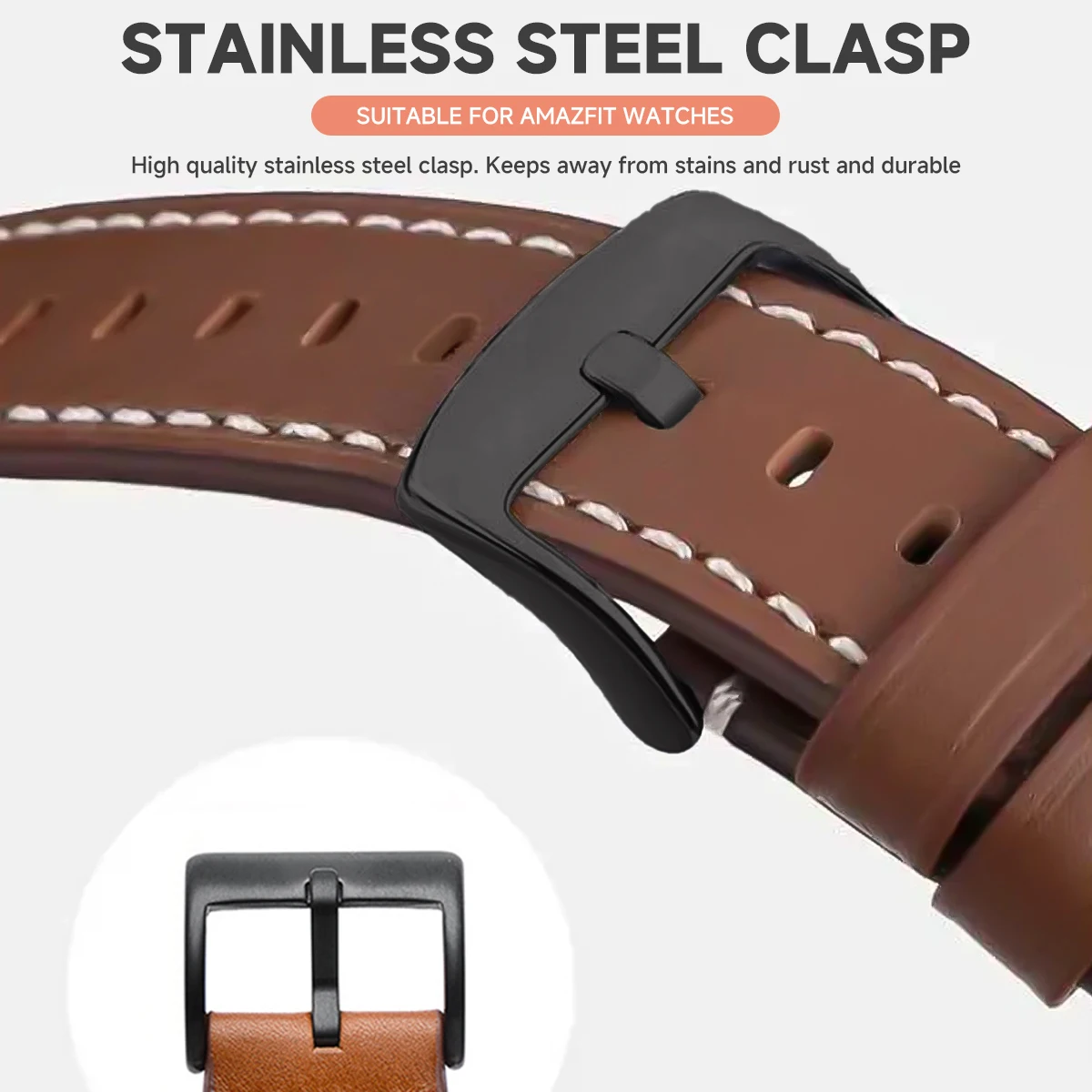 Premium Leather Watchband Strap - Replaceable Wristband Bracelet Accessory