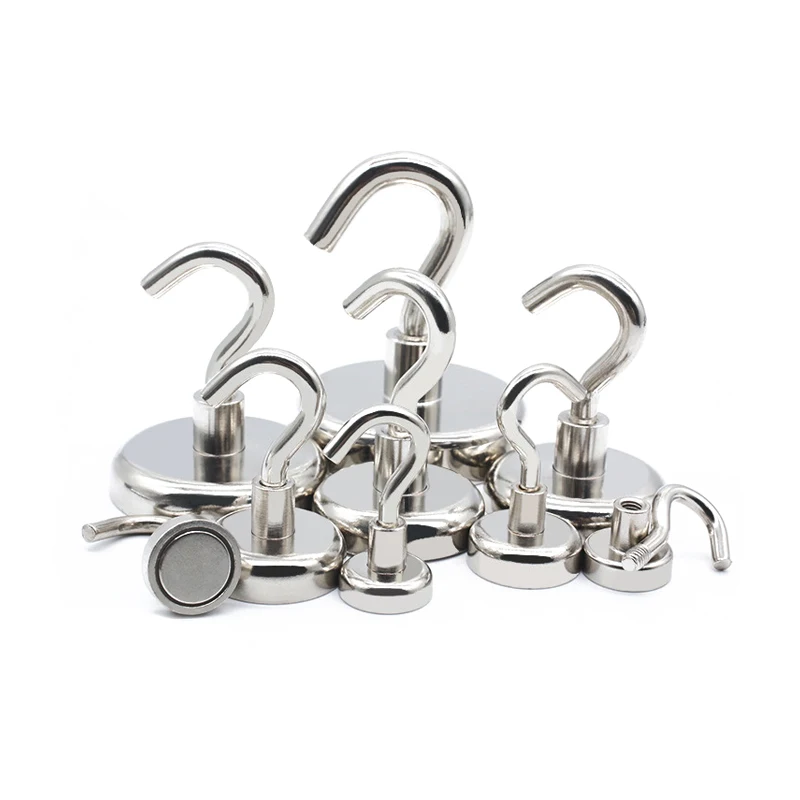 

1 Pcs Super Strong Neodymium Magnet Magnetic Hooks Heavy Duty Hanging Wall Magnetic Hook Hanger Key for Home Kitchen