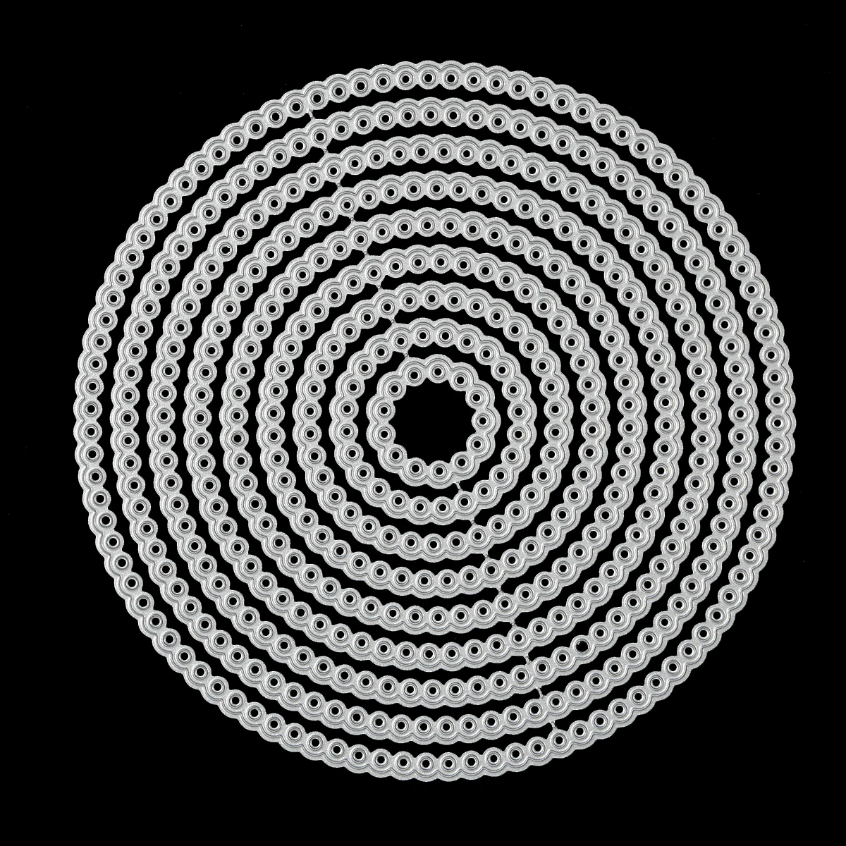 Reunion 스캘럽 도트 네스팅 서클, 금속 커팅 다이 스텐실, DIY 스크랩북 종이 카드 공예, 엠보싱 다이 컷