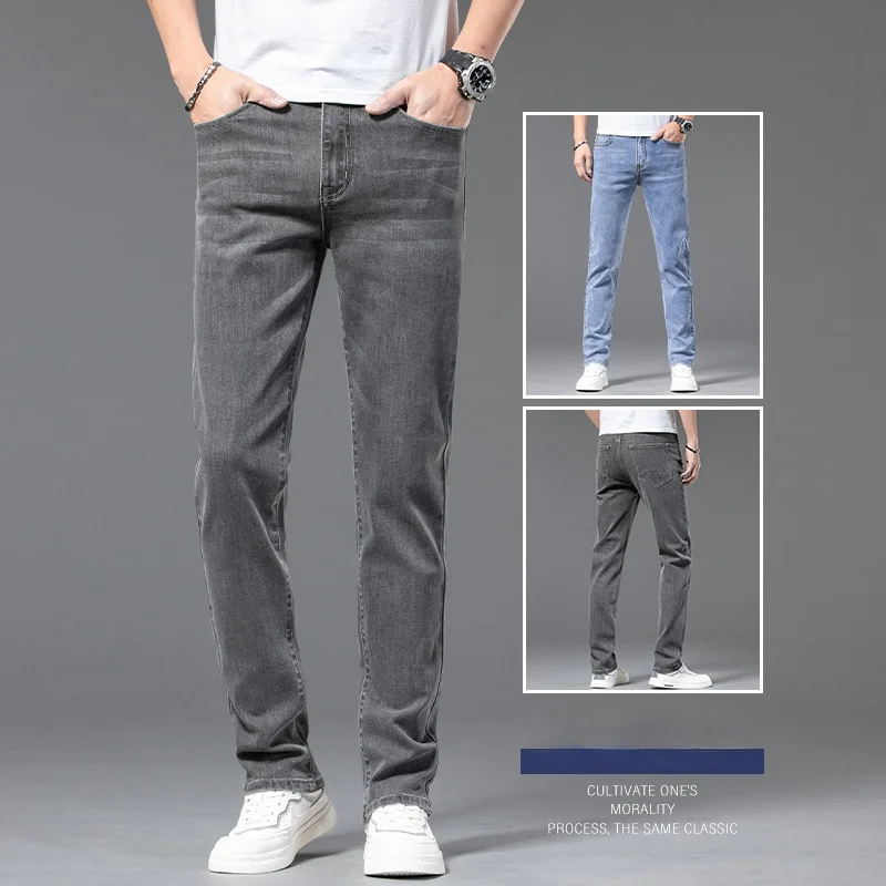 smoky-gray-jeans-men-s-summer-straight-loose-2023-new-casual-long-pants