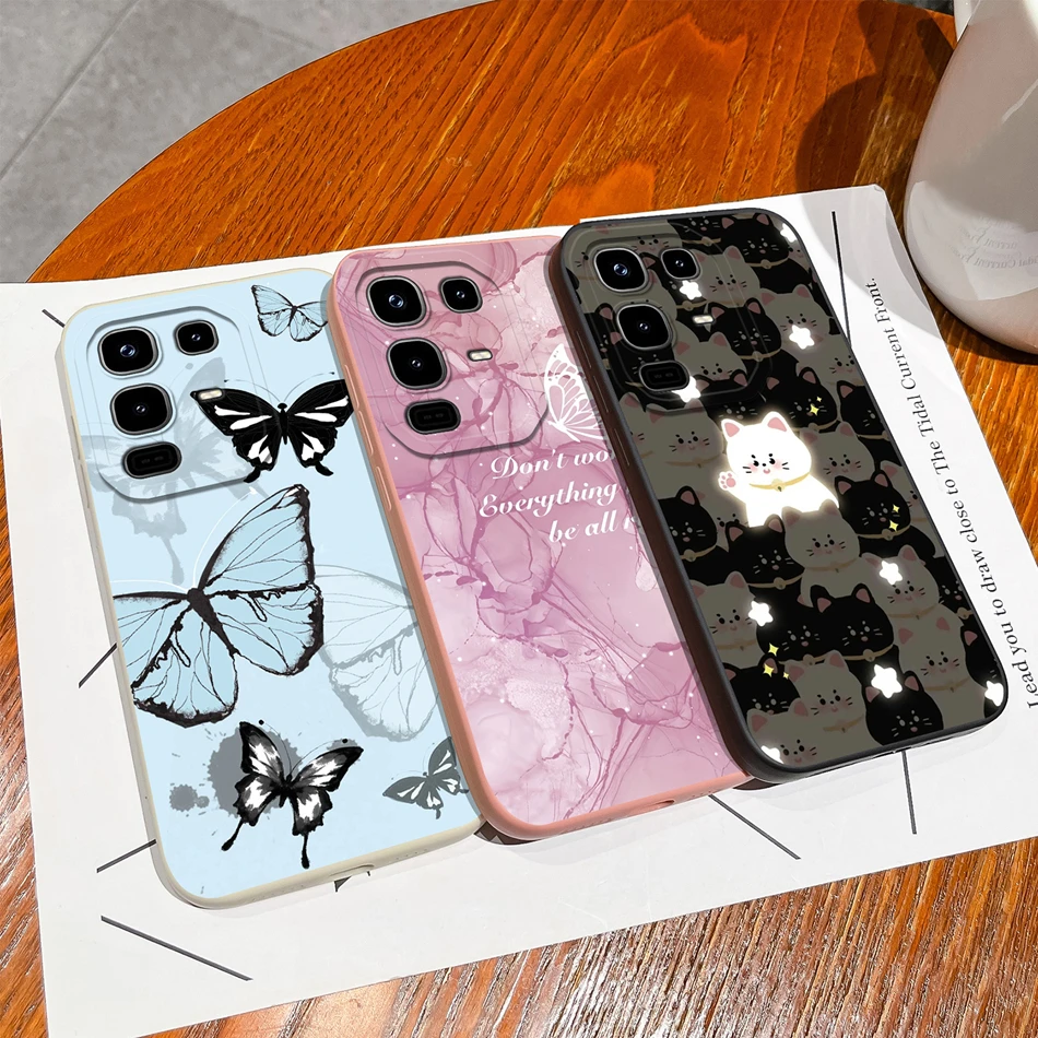 Cartoon Cute Design Phone Case - Full Protection Soft Liquid Silicone Back Cover Bumper