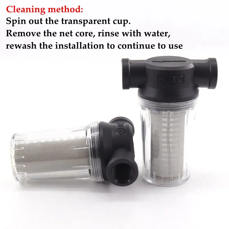 1/2" Garden Watering Hose Filter Agricultural Irrigation Impurity Prefilter Aquarium Water Pump Filter 80 Mesh Strainer Mesh