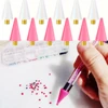 1/5/10Pc White/Pink Nail Dotting Pen Replacement Wax Head Rhinestone/Gem/Charm Picking Up Pen Tips Manicure Crayon Replace Tools 1