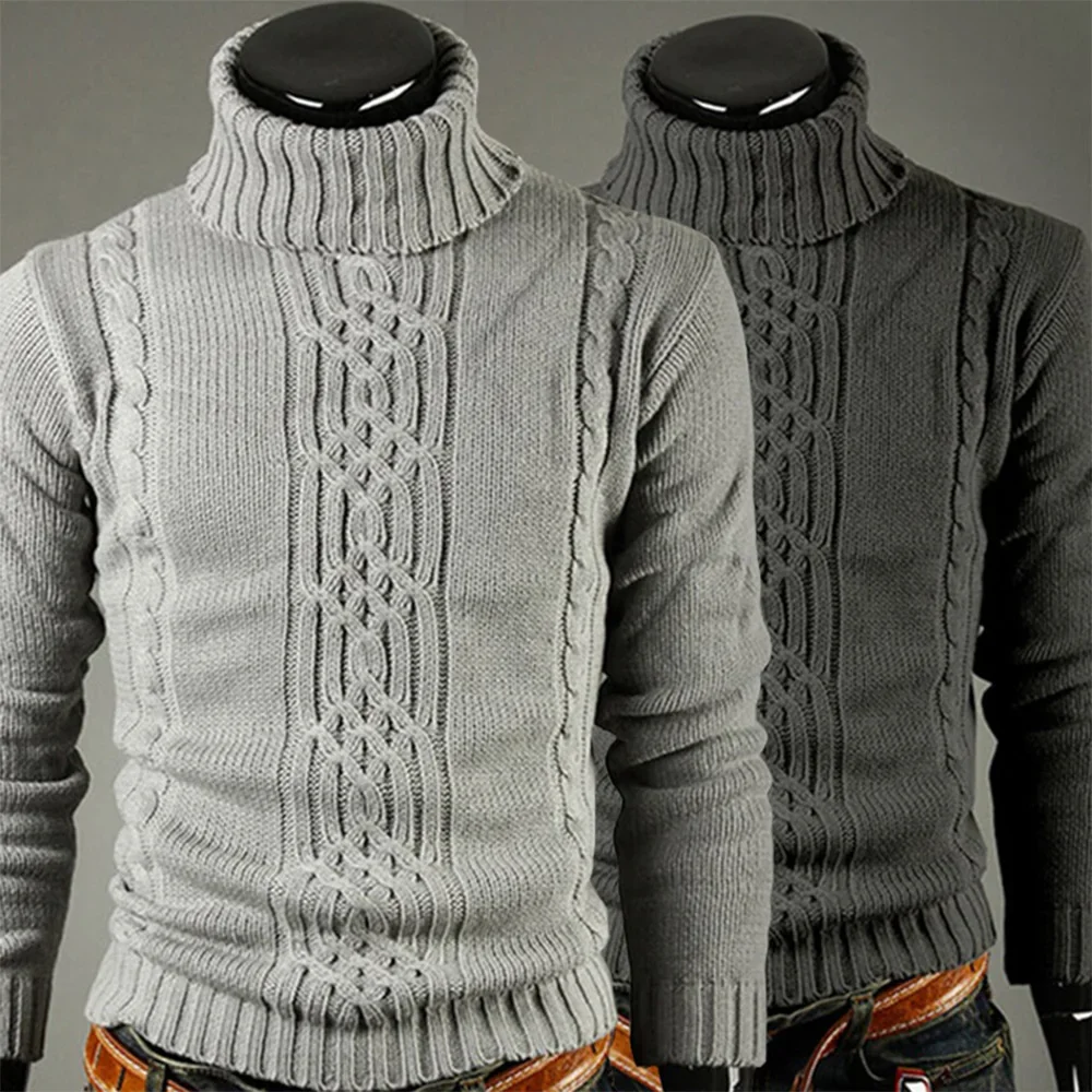 

High Quality Men's Turtleneck Sweater Long Sleeve Warm Turtleneck Sweater