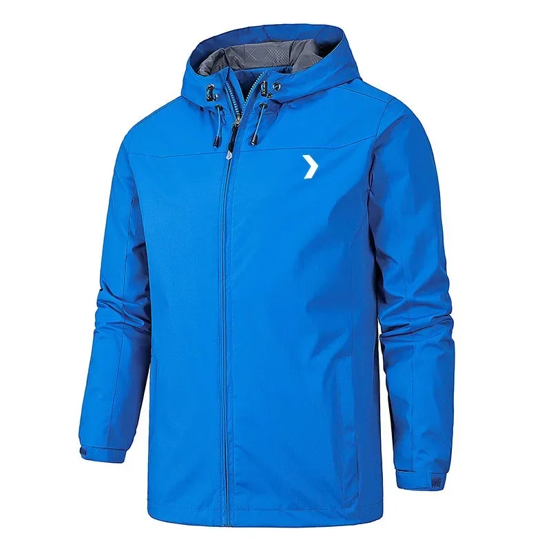 Waterproof Fishing Jacket Spring and Autumn Men's Soft Shell Sportswear Windproof Jacket Hooded Thin Jacket
