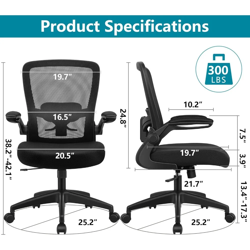 Breathable mesh desk adjustable