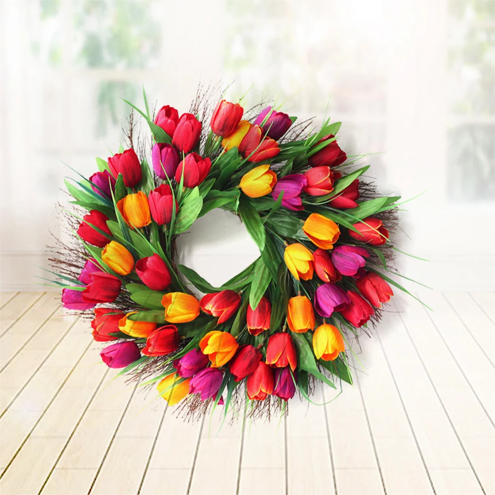

1pc Simulation Wreath Door Wall Ornament Garland for Home Door Decor