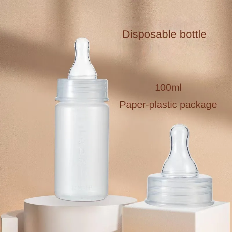 100ml Disposable Feeding Bottle Portable with Scale Independent Bag Disinfection baby health care kit newborn Feeding Bottle