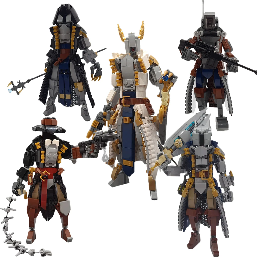 

DIY Anime Game Armor Action Figure Witch Hunter Mech Suit Building Block Set Warriors Solider Mecha Robot Brick Model Toy Gift