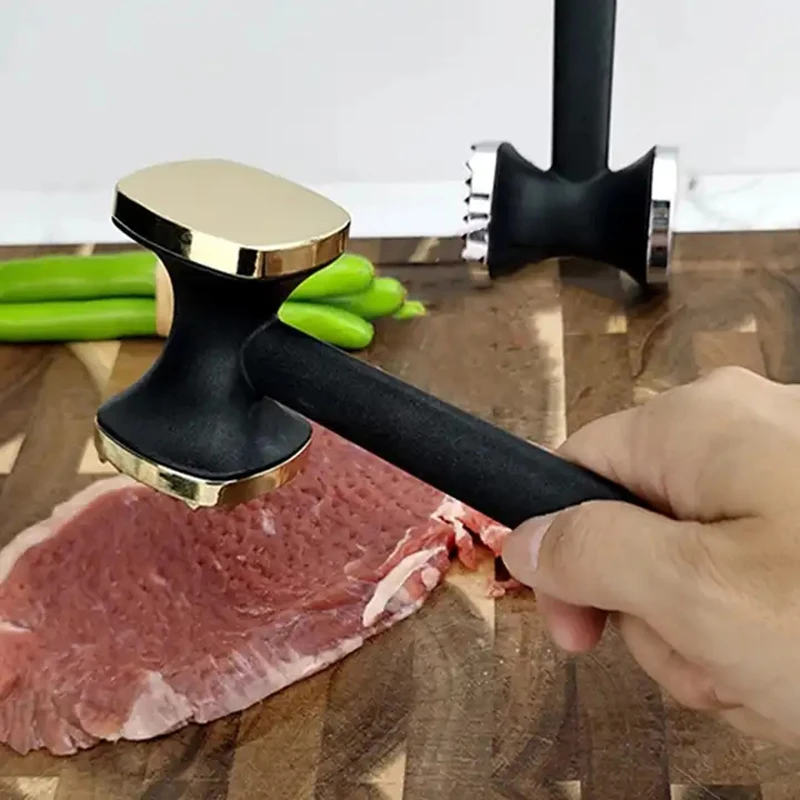 Meat Tenderizer Hammer Dual-Sided Kitchen Meat Mallet Non-Slip Grip Heavy Duty Metal Pounder For Tenderizing Steak Beef meat tenderizer meat hammer