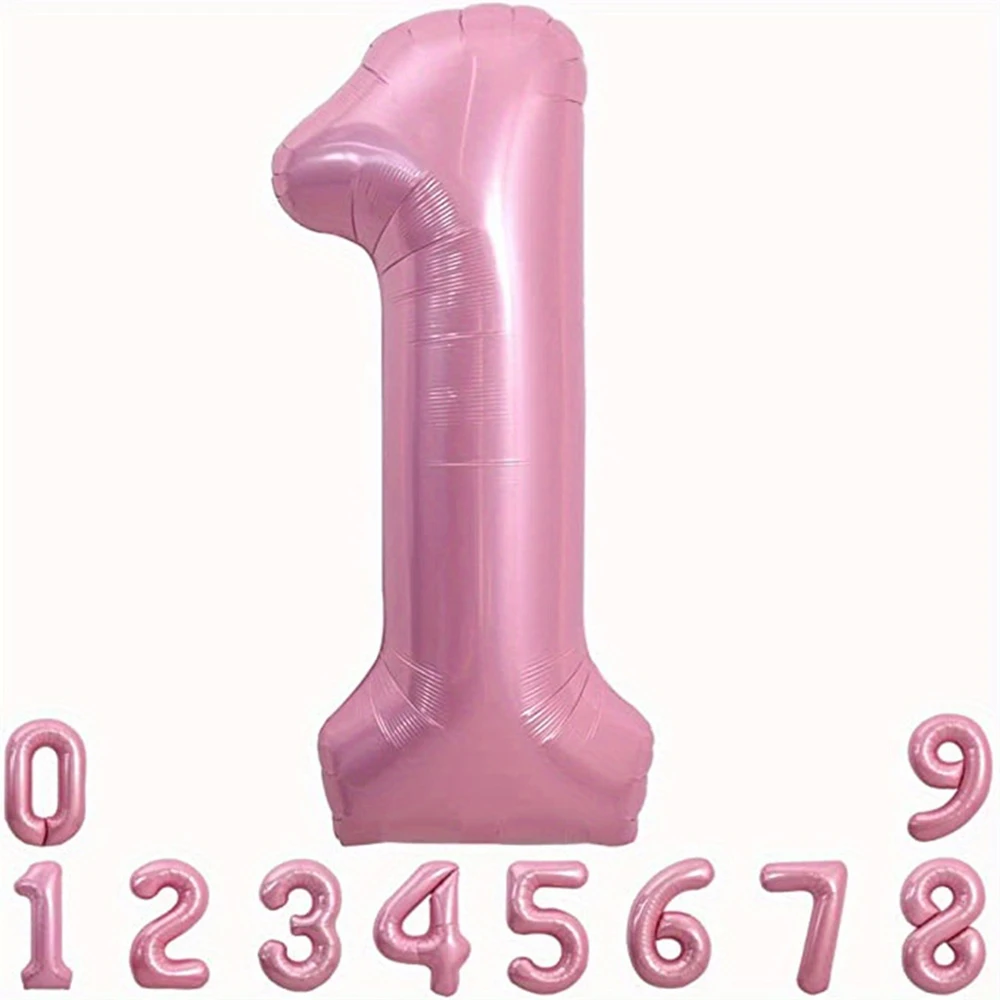 40 Zoll rosa Folie Geburtstagsballons Helium Nummer Ballon Figuren Hochzeit Dekor Geburtstag Party Dekorationen Baby Dusche Globos