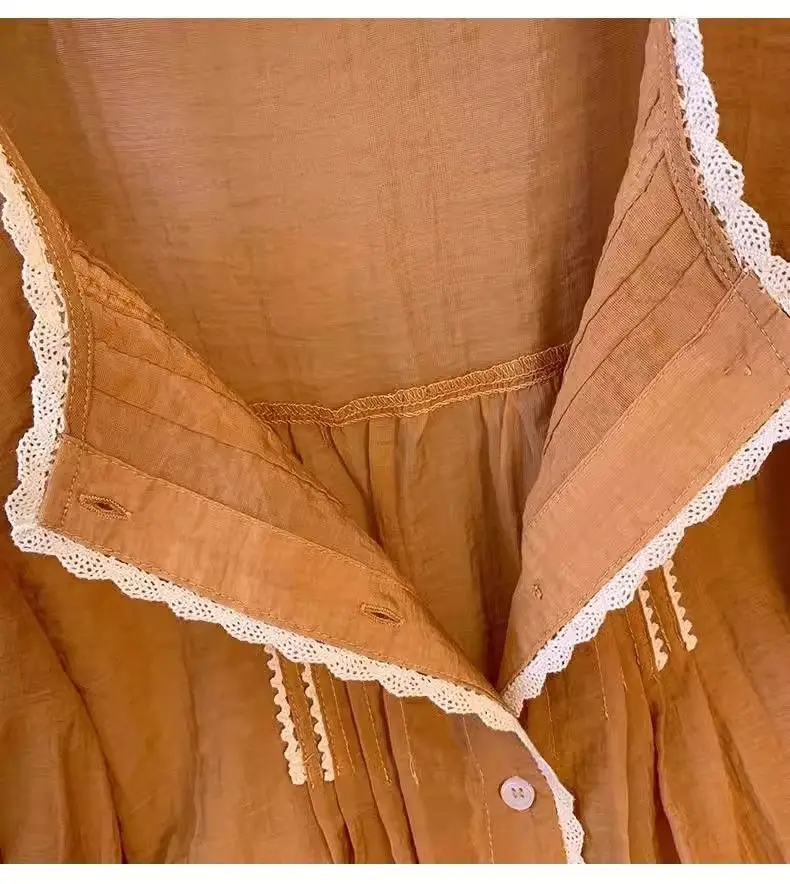 Damen-Kurzarmshirt, 2025, Sommer, neues kleines französisches Oberteil mit Blasenärmeln – Detail 10