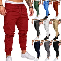 Pantalons pour hommes mince mode pantalon de survêtement décontracté 2020 Streetwear pantalon Cargo hommes multi-poches pantalon Fitness gymnases pantalons de survêtement hommes 2