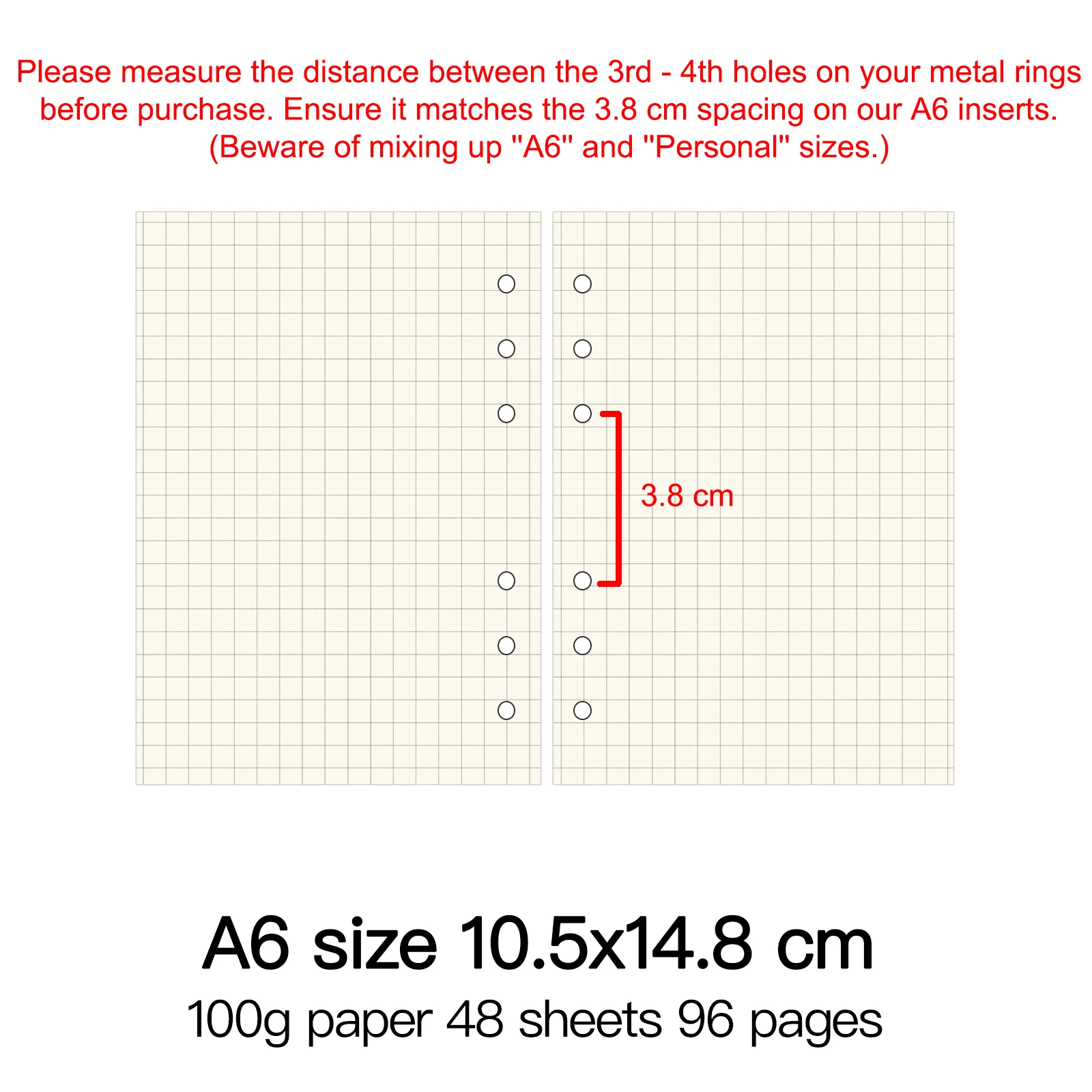 Premium Loose Leaf Spiral Notebook with High-Quality 100g Paper Inserts