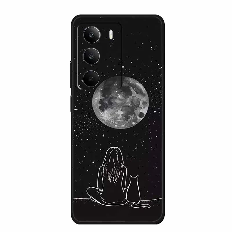 Fashion Black Silicone Soft Phone Case - Protective Back Cover