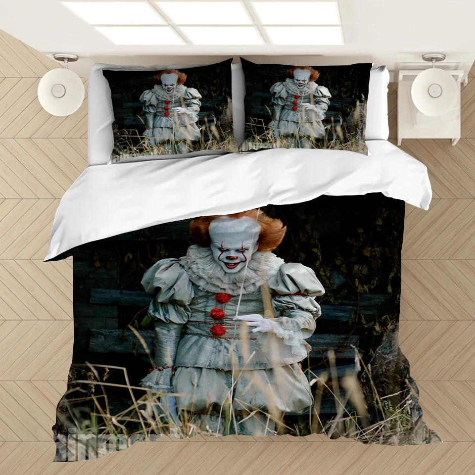 Pennywise-IT Bedding Set Duvet Covers Horror Movie Clown Series Comforter Bedding Sets Bedclothes Bed Linen(NO Sheet) AYR 6