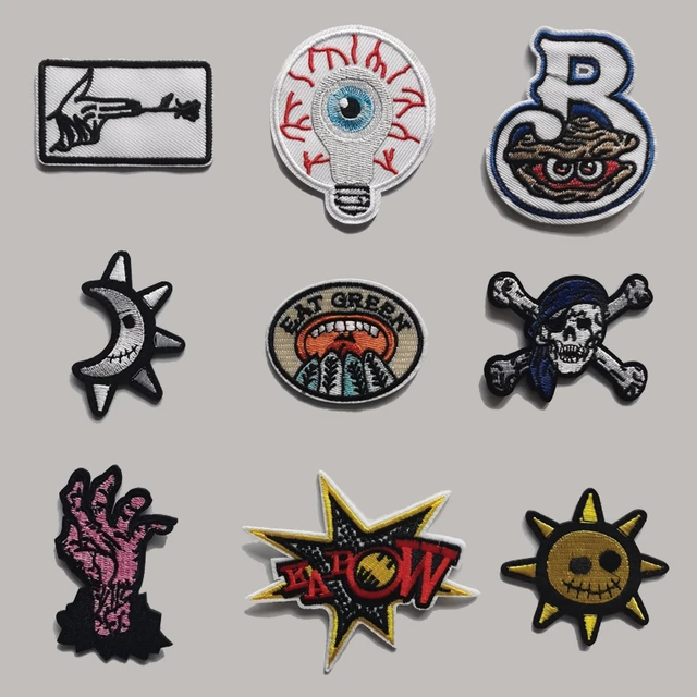 50pcs /lot Embroidery Cloth Patch Hot Iron On Patches For Clothing Badge  Fabric Transfers Applique Stickers For Clothes Jeans - Patches - AliExpress