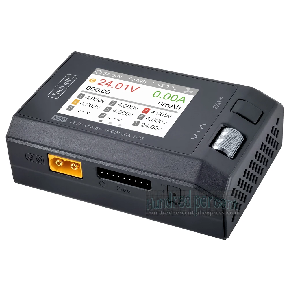 Интеллектуальное зарядное устройство ToolkitRC M8P, 1-8S, 600 Вт, 20 А, дистанционное управление, автомобильная авиационная модель, литиевая батарея FPV, быстрая зарядка thumbnail 5
