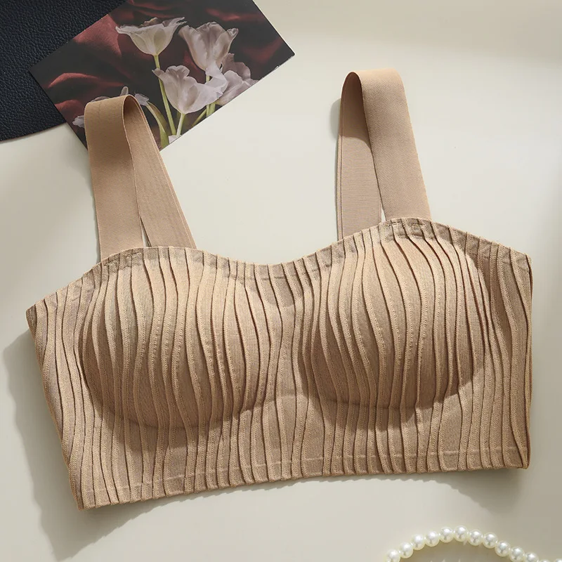 Cross-Border3D3D Cup Seamless Bra for Women, Small Chest Push-Up, Wireless Vest Style, Wide Shoulder, Beautiful Back Bra