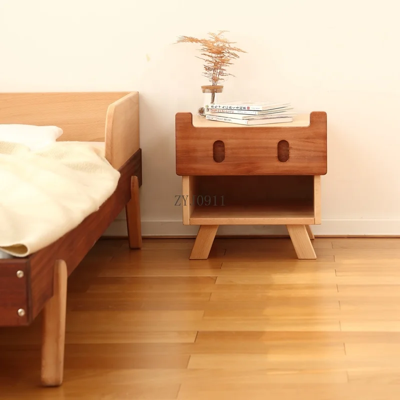 *Children's bedside cabinet Modern minimalist bedside storage cabinet table