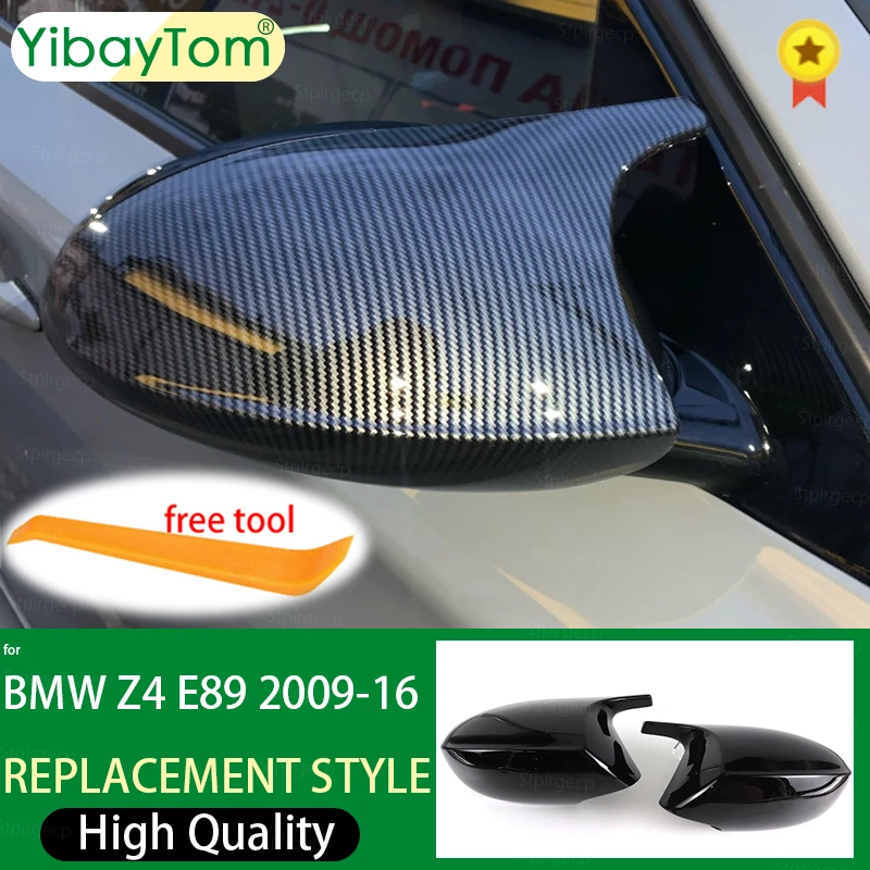 EHBOTA Coperture Specchietti In Fibra Di Carbonio Per BMW Z4 E89 2009-2016 – 2 Pezzi (Sinistra E Destra) – Nero Lucido - 2