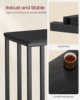 VASAGLE End Table, C Shaped TV Tray with Metal Frame Rolling Casters for Coffee Laptop Mobile Tablet, Industrial Side Table 5