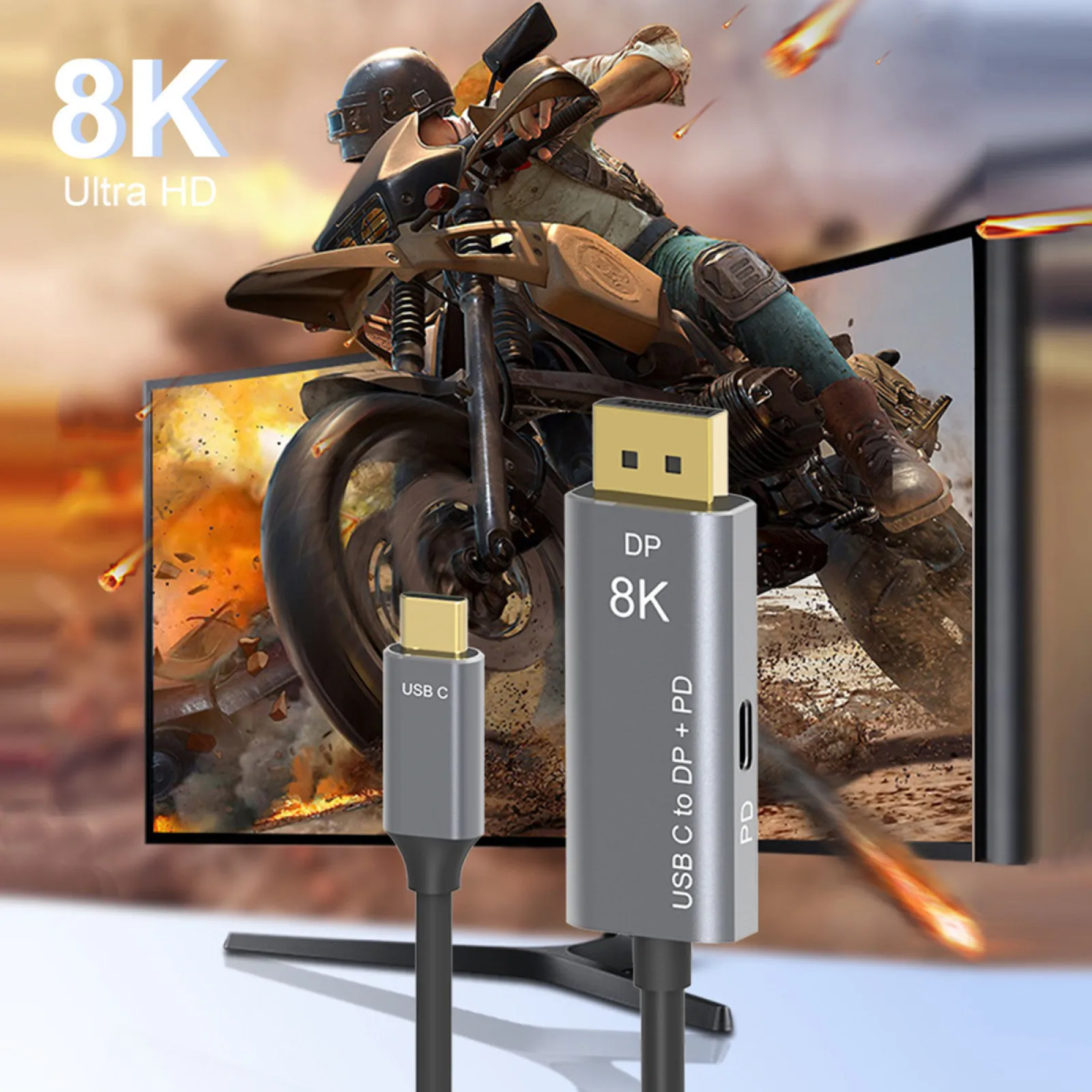 ƺ  2020 C Ÿ-÷ Ʈ 1.4 ̺, PD , USB-C DP  ȯ, 8K @ 60Hz, 4K @ 144Hz