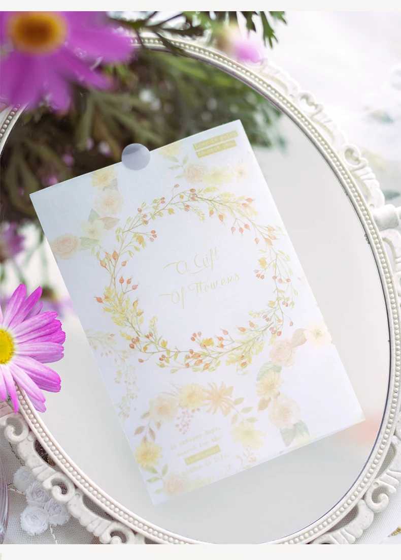 Yoofun 20 Blatt Frühlings blume Insel Aufkleber Buch kreative DIY Journal Scrap booking literarische Pflanze Dekor Briefpapier Etikett – Detail 8