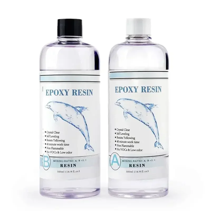 에폭시 송진 투명 크리스탈 코팅 키트, 1:1 AB 250ml, 2 파트 주조 송진, 미술 공예 쥬얼리 제작 하드웨어 접착제