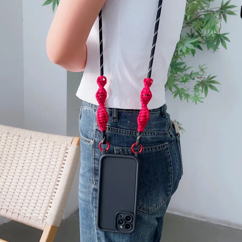 Crossbody Lanyard Case with Twist Strap and Lens Protection - Shockproof Cover