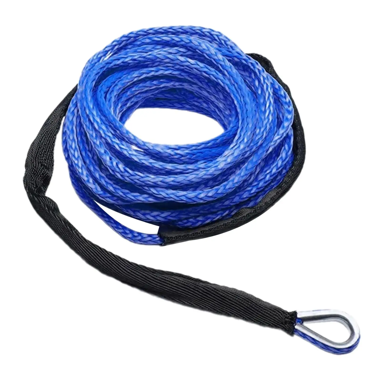 Synthetic Winch Rope Tow Rope 15M Heavy Duty Tow Strap 7700lbs Towing Rope Trailer Rope for Boat Car SUV UTV Accessories