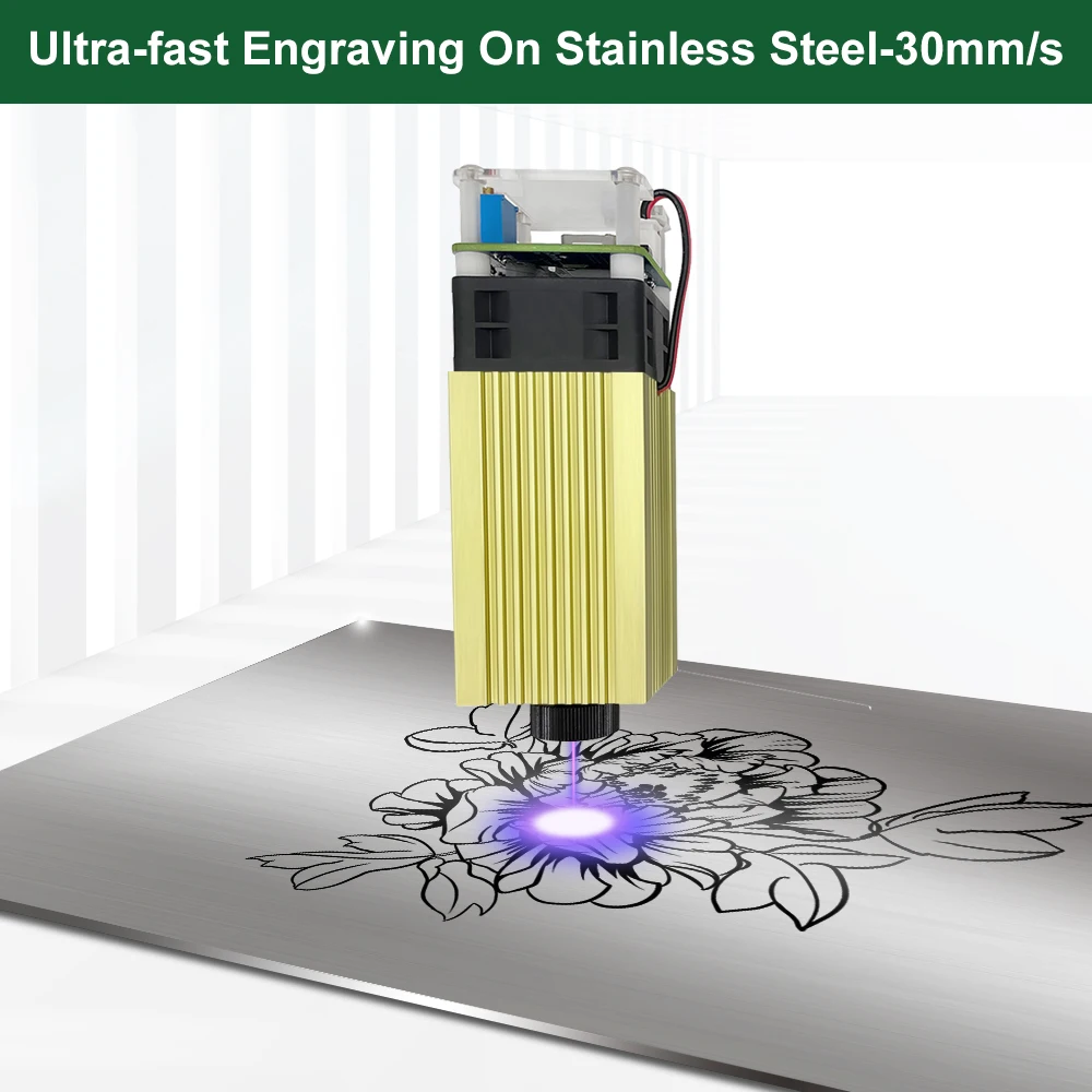 LASER TREE 4W 5W Optical Power Laser Head 450nm Blue Light TTL PWM Module For Laser Engraver Wood Cutting  DIY Woodworking Tools