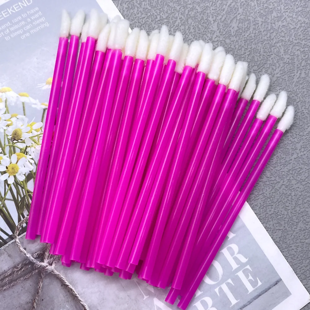 Wholesale 300/500PCS Disposable Lip Brush Women Accessories Lipstick Gloss Wands Applicator Perfect Best Make Up Tool Hotting