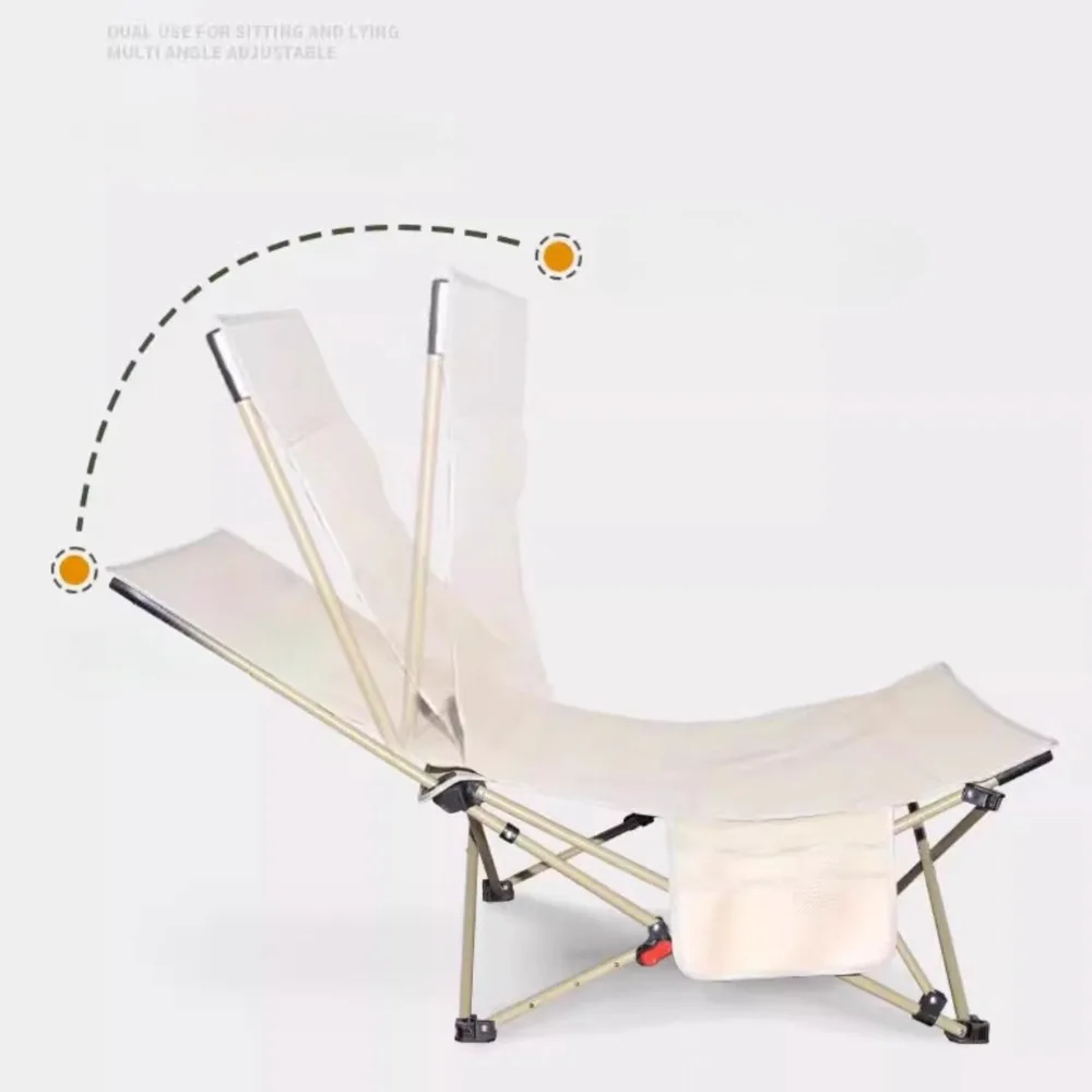 Outdoor Folding Lounge Chair Portable Ultra-lightweight Travel Camping Backrest Fishing Chair Home Lunch Folding Beach