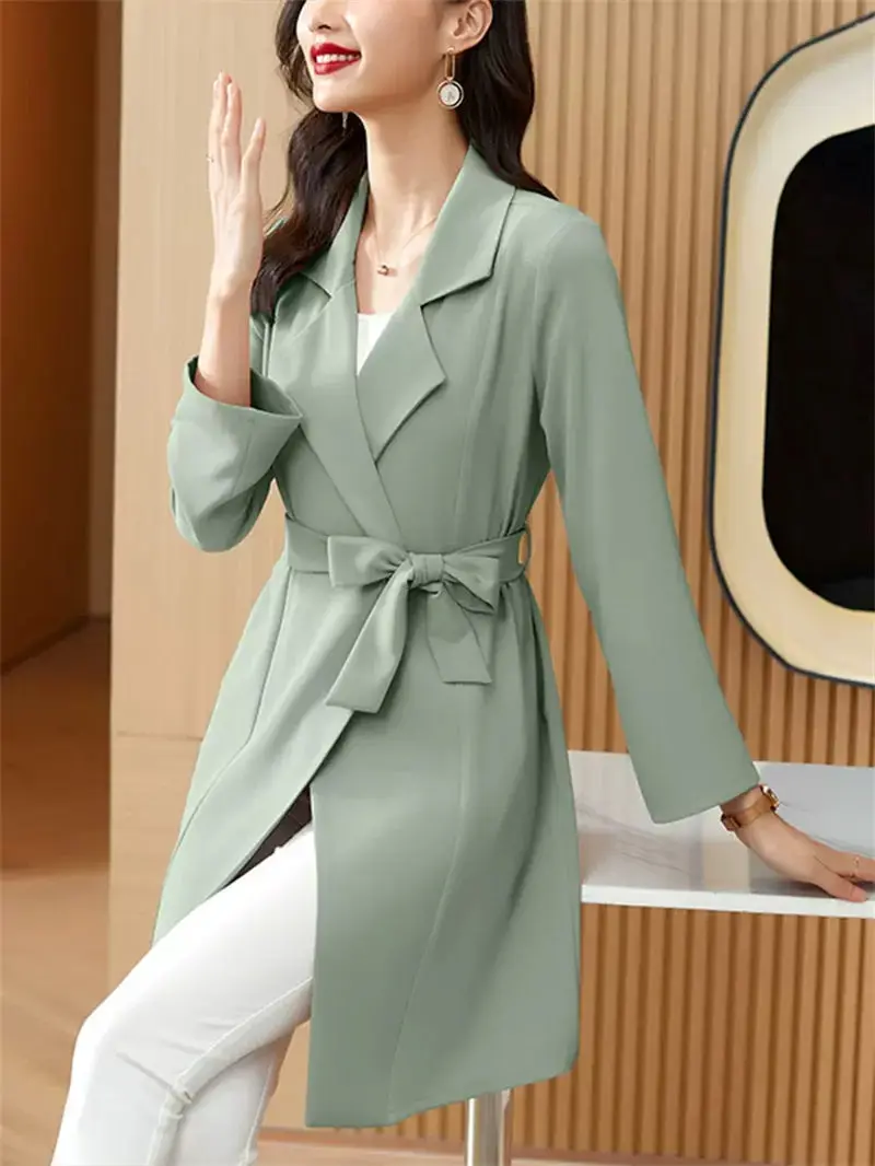 

2023 Popular Sunscreen Clothing Medium And Long Shirt Long Sleeve Air-Conditioned Cardigan Thin Windbreaker Women's Coat Z121