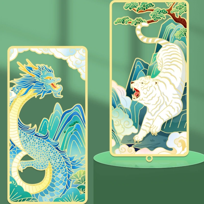 창의적인 심플 스탬프 시리즈 책갈피, 절묘한 유화, 빈 책 페이지 클립, 학생 독서 마크, 책 액세서리 11 책용 절묘한 클래식 북마크 펜던트 금속 할로우 북마크, 크리에이티브 페인트 책 거치대 클립, 어린이 선물 문구