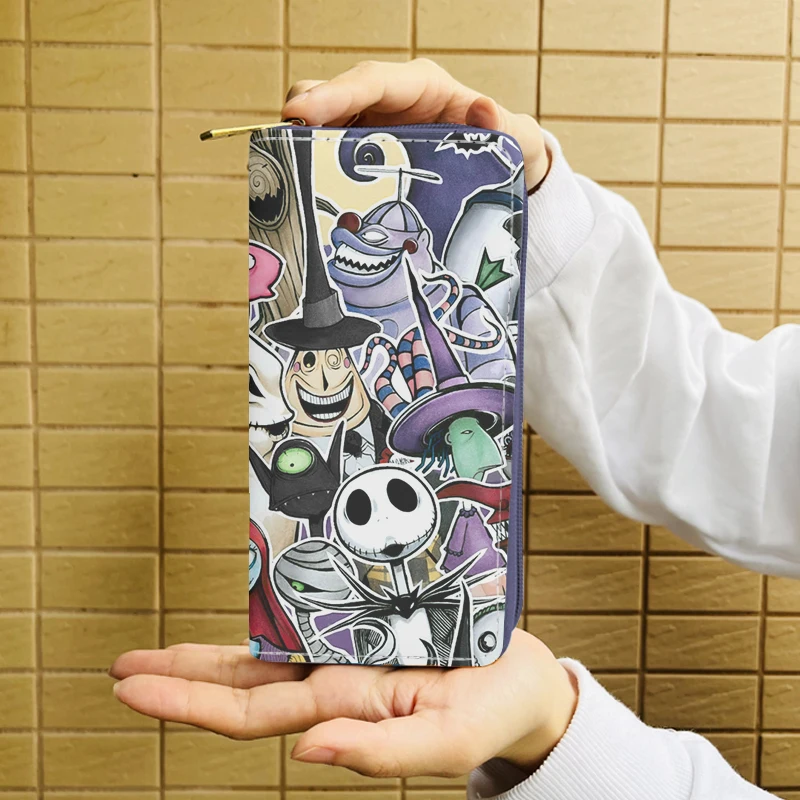 Disney Nightmare Before Christmas 5982 Anime Wallet Cartoon Portafogli Zipper Coin Bag Borse Casual Card Regalo Unisex